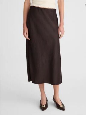 Madewell Satin Midi Skirt